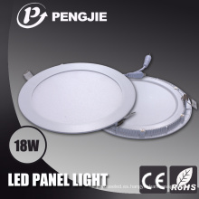 Luz LED de panel blanco de 18W para pasillo con CE (redondo)